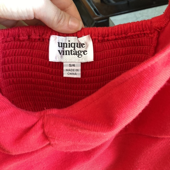 Adorable red Unique Vintage crop top! - Picture 4 of 7